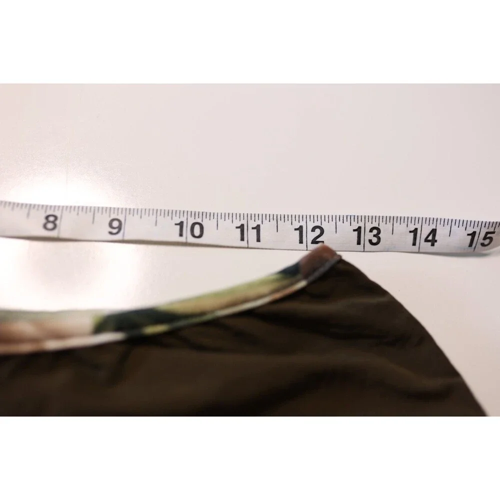 Y2K Venus Swim Brown Zipper Beach Board Shorts Summer Pool Cruise Nylon Small